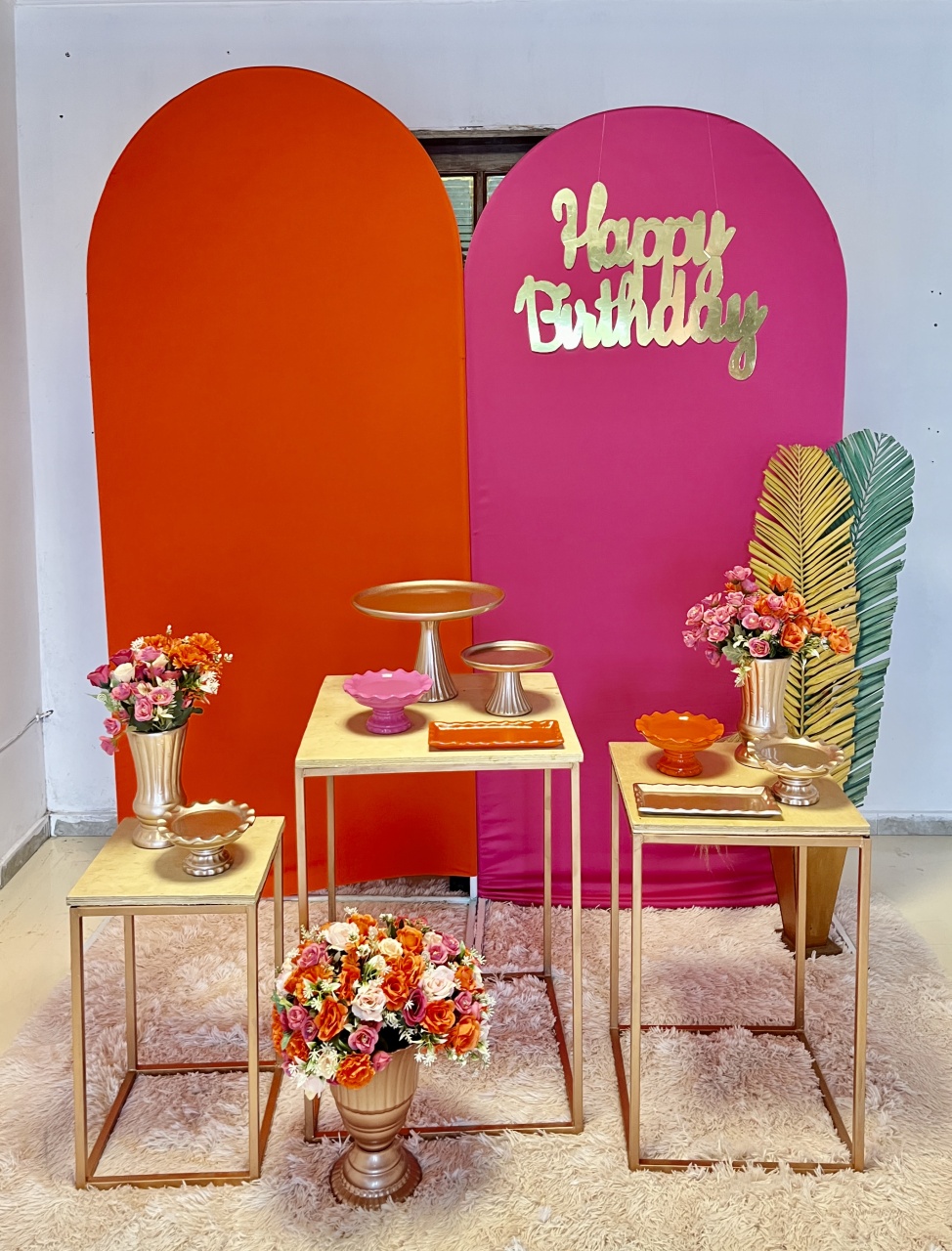 Pink Com Laranja - Candy Festas