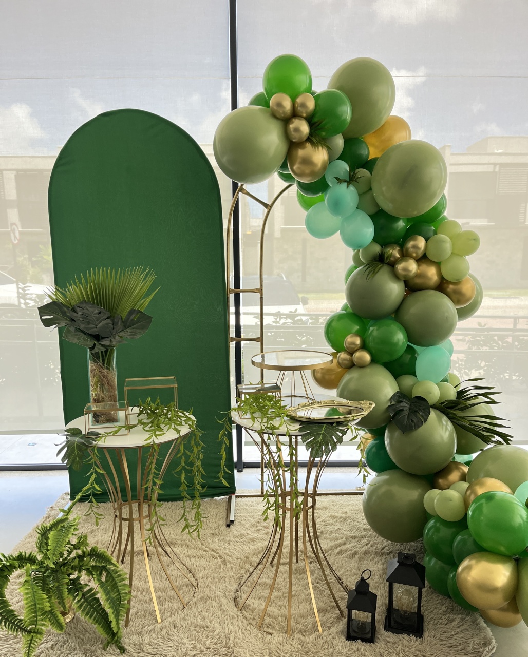 Verde Com Balões  - Candy Festas