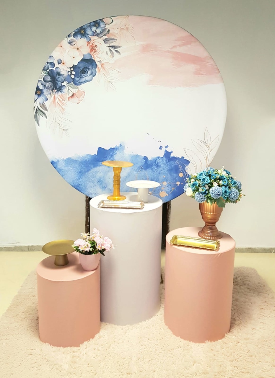 Azul Com Rosa - Candy Festas