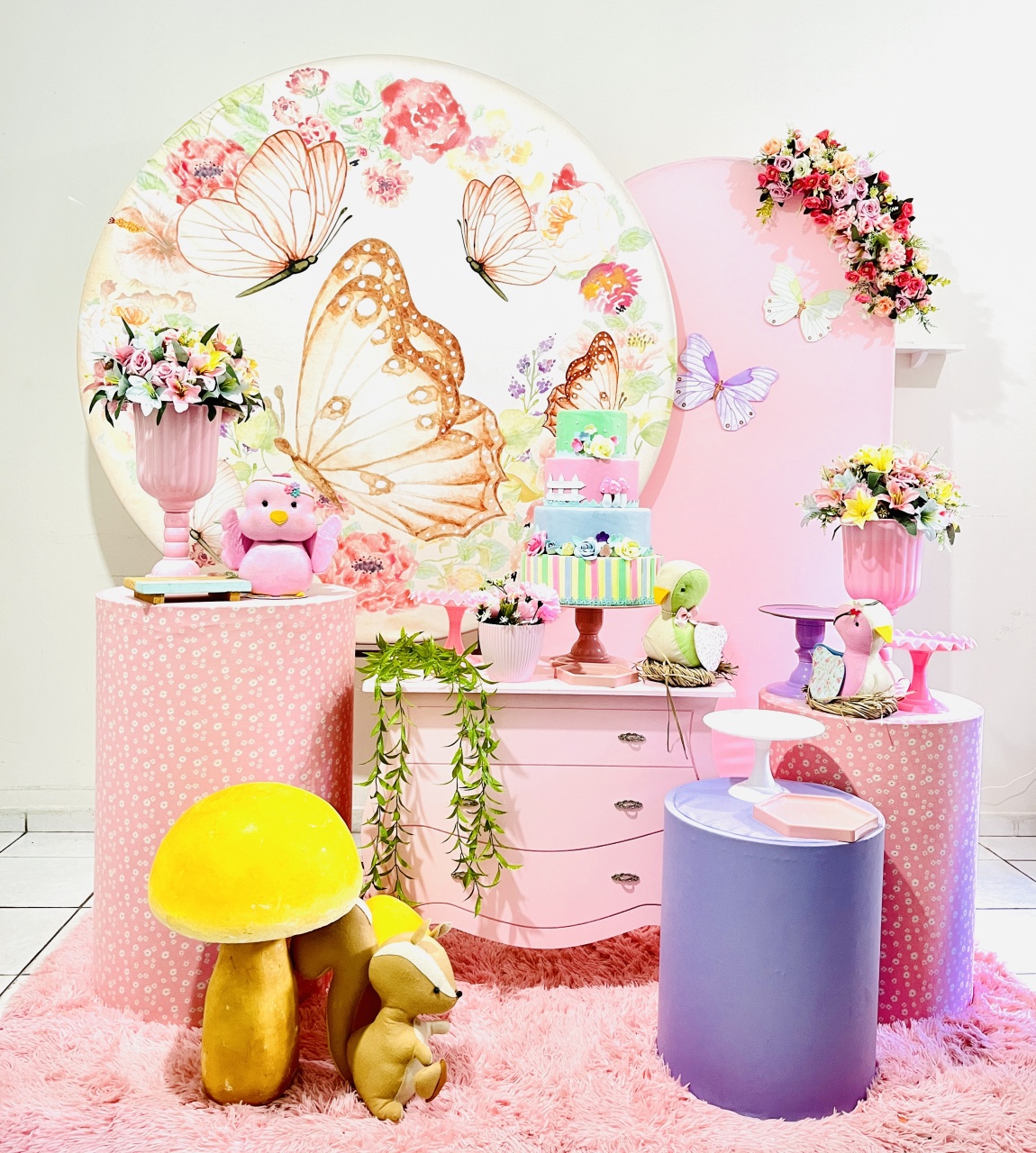 Borboletas Com Painel Lateral - Candy Festas