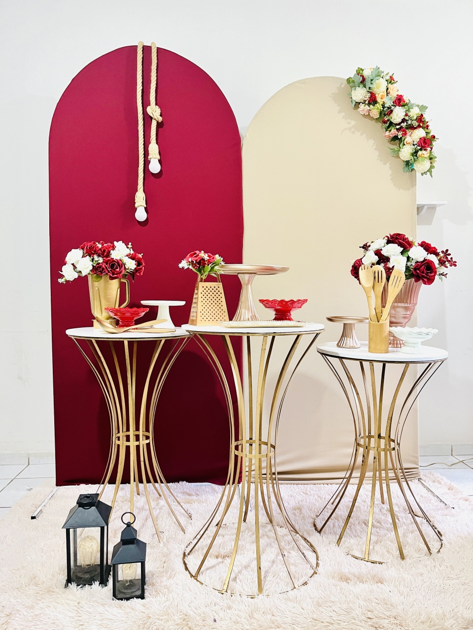 Marsala Com Dourado - Candy Festas