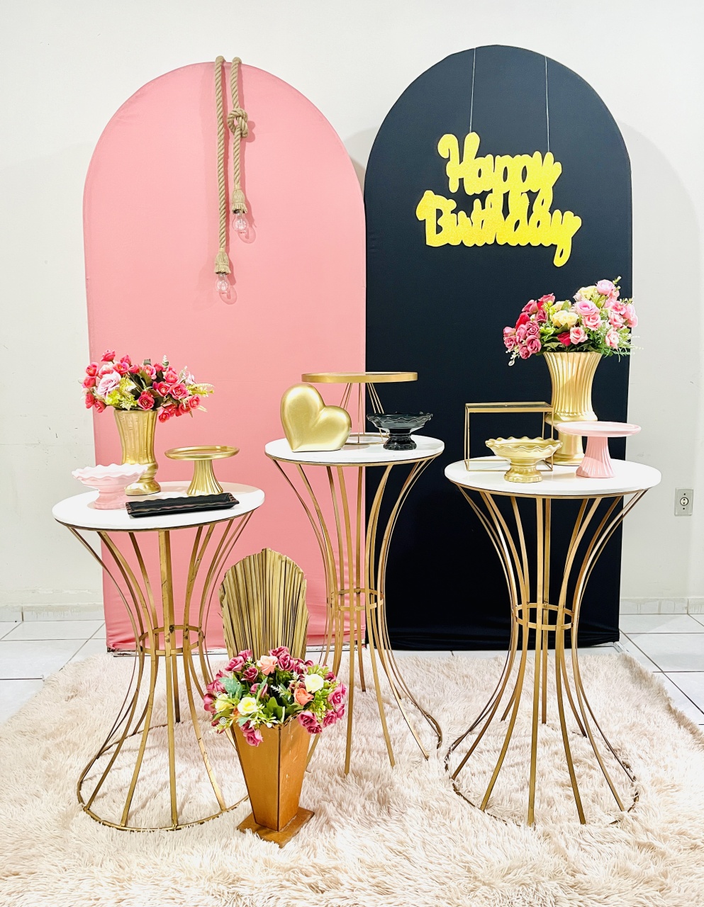 Rosa E Preto - Candy Festas