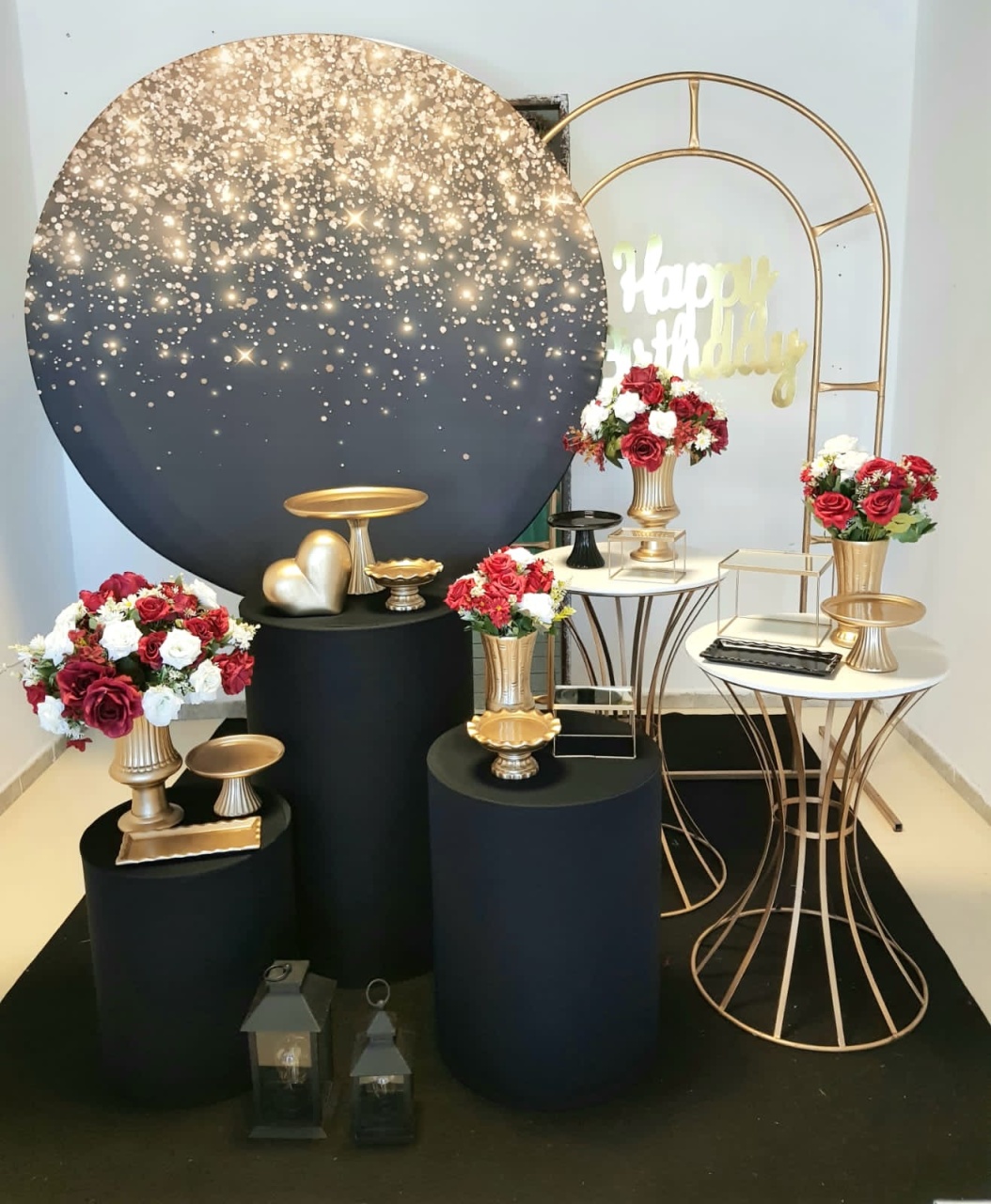 Dourado Com Preto Luxo - Candy Festas