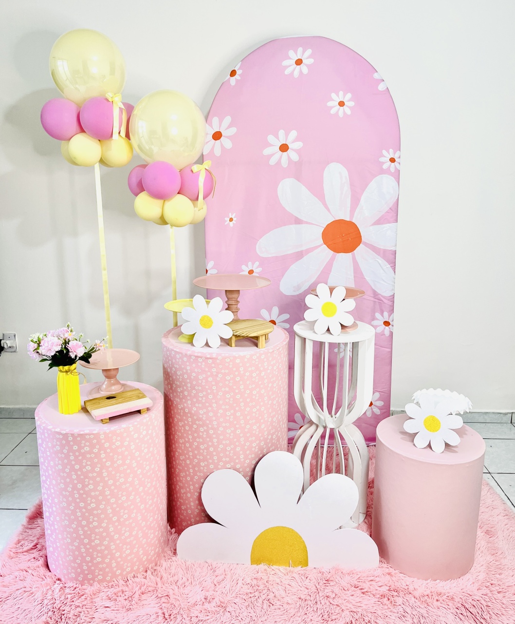 Margaridas Com Balões - Candy Festas