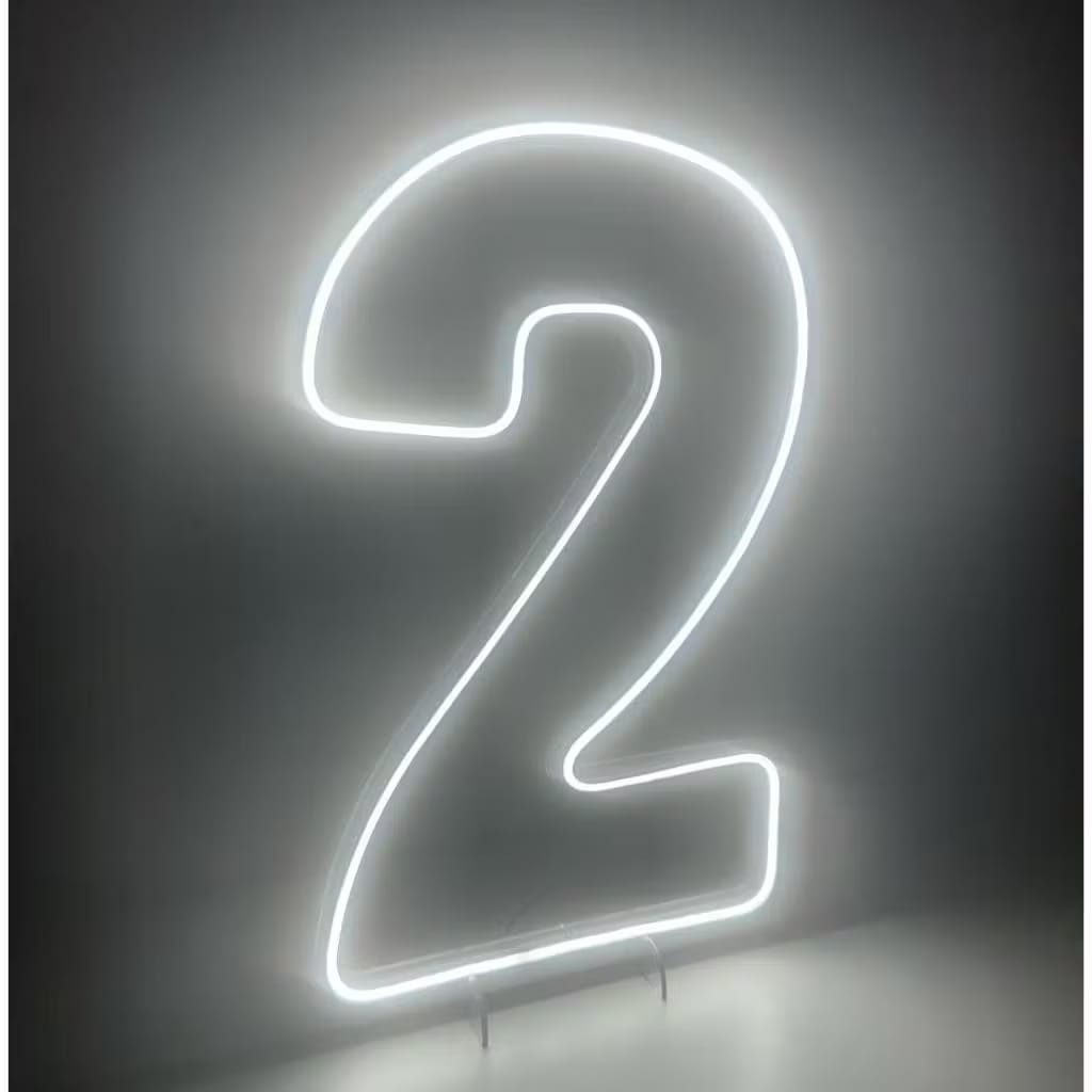 Número 2 Led 50Cm - Decora Fácil
