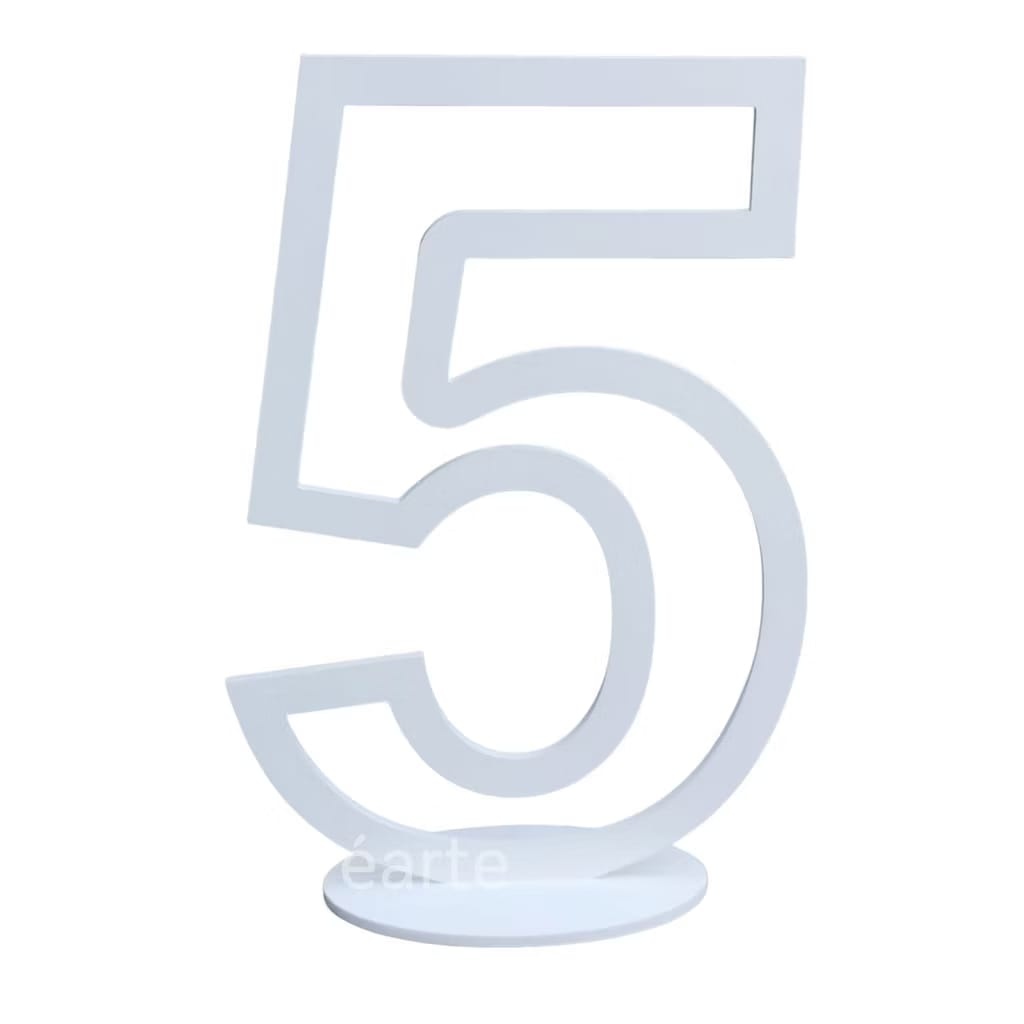 Número 5 Mdf 60Cm - Decora Fácil