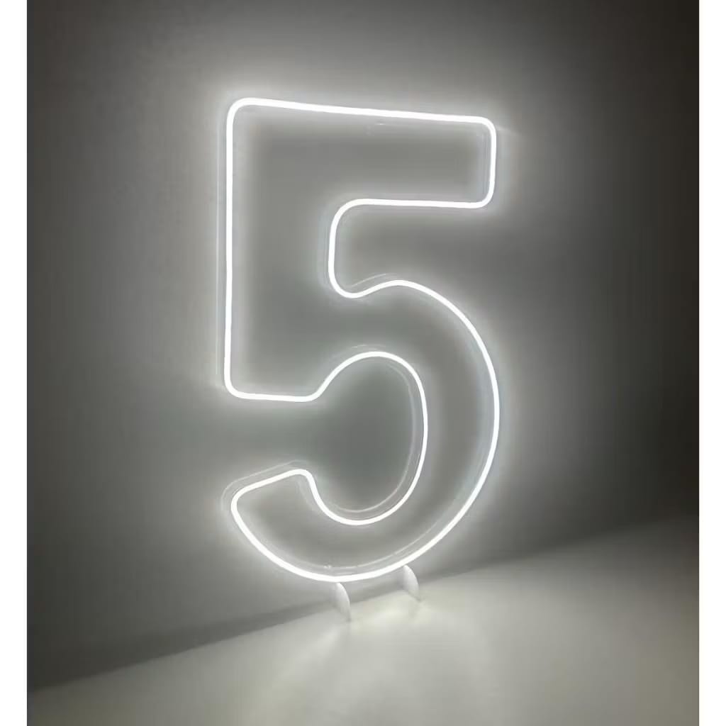Número 5 Led 50Cm - Decora Fácil