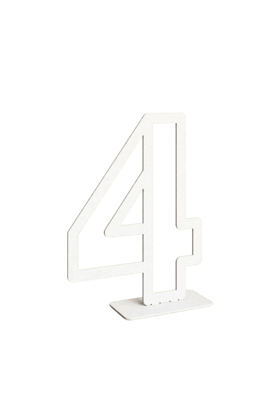 Número 4 Mdf 60Cm - Decora Fácil