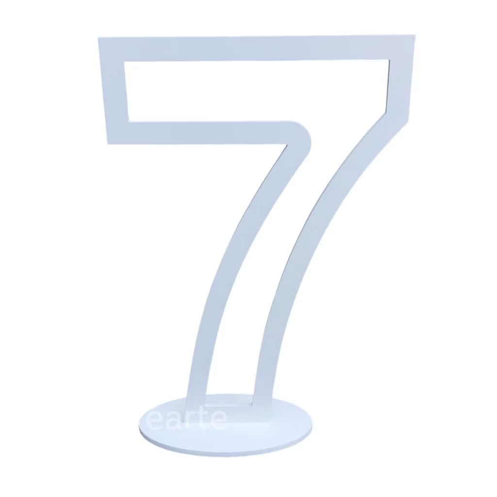 Número 7 Mdf 60Cm - Decora Fácil