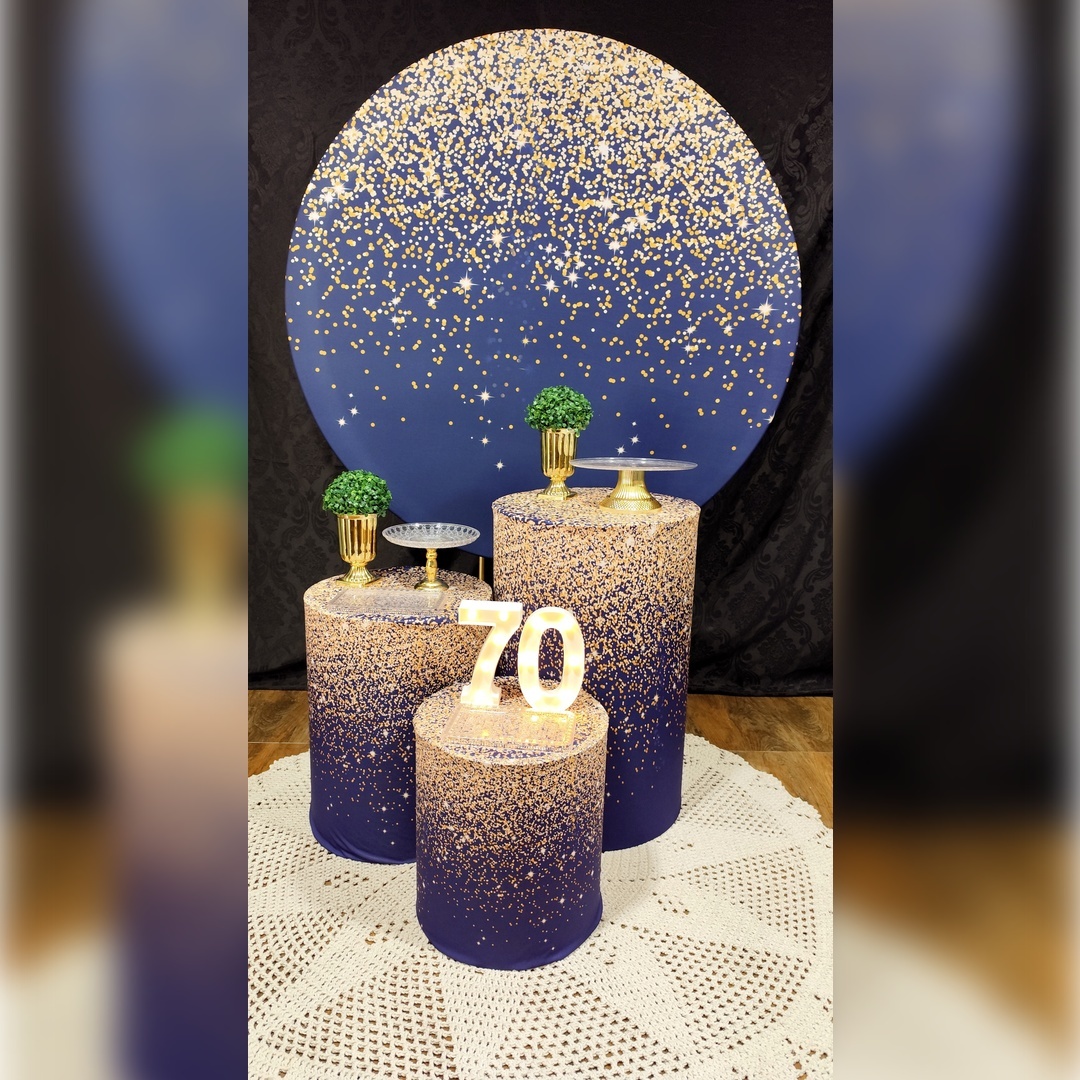 Azul Com Dourado Kit Médio - Raio de Sol