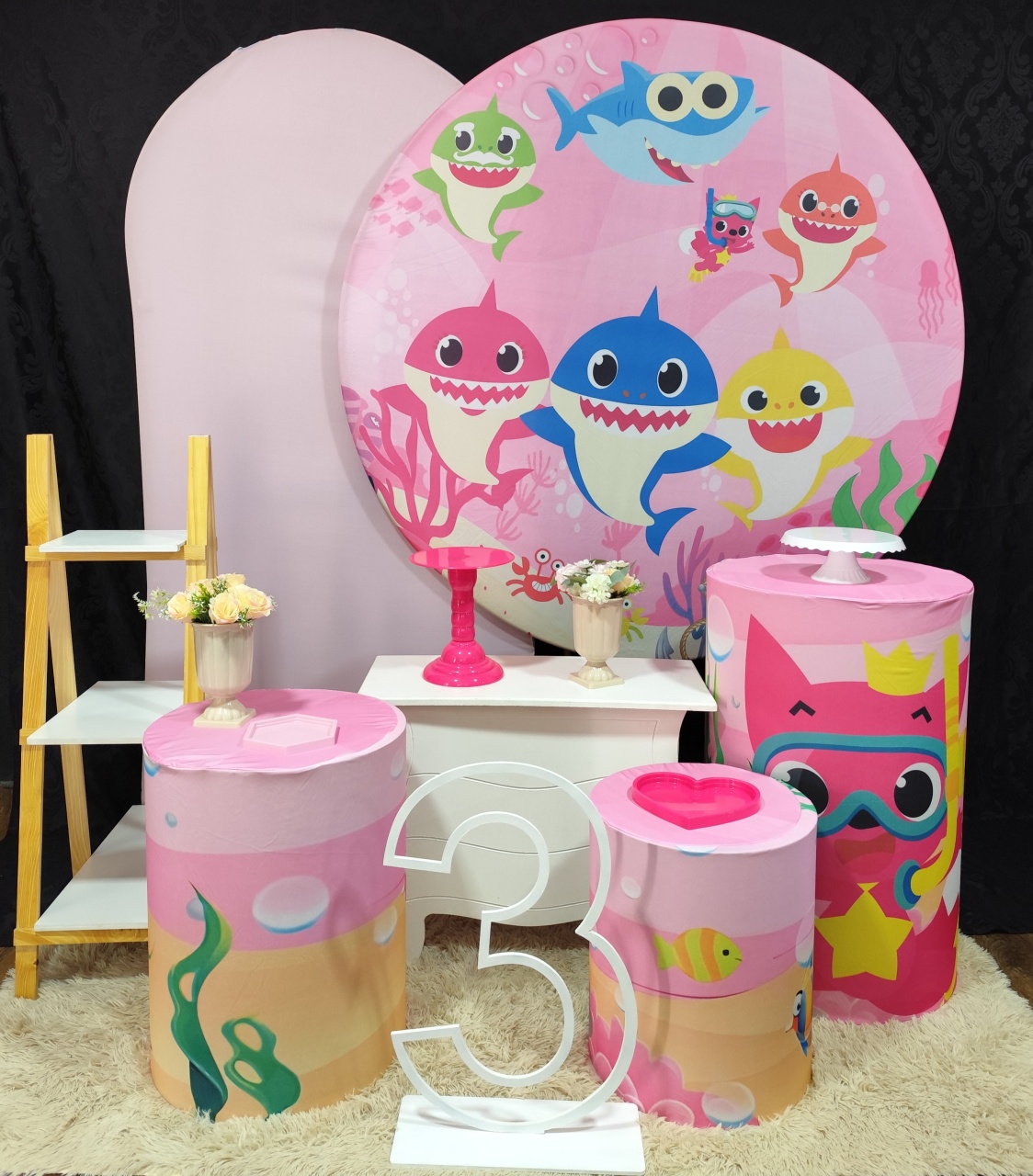 Baby Shark Rosa Kit Premium - Raio de Sol