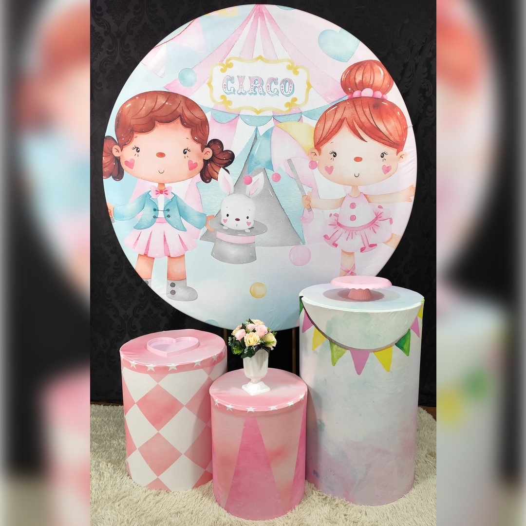 Kit Básico Circo Rosa - Raio de Sol