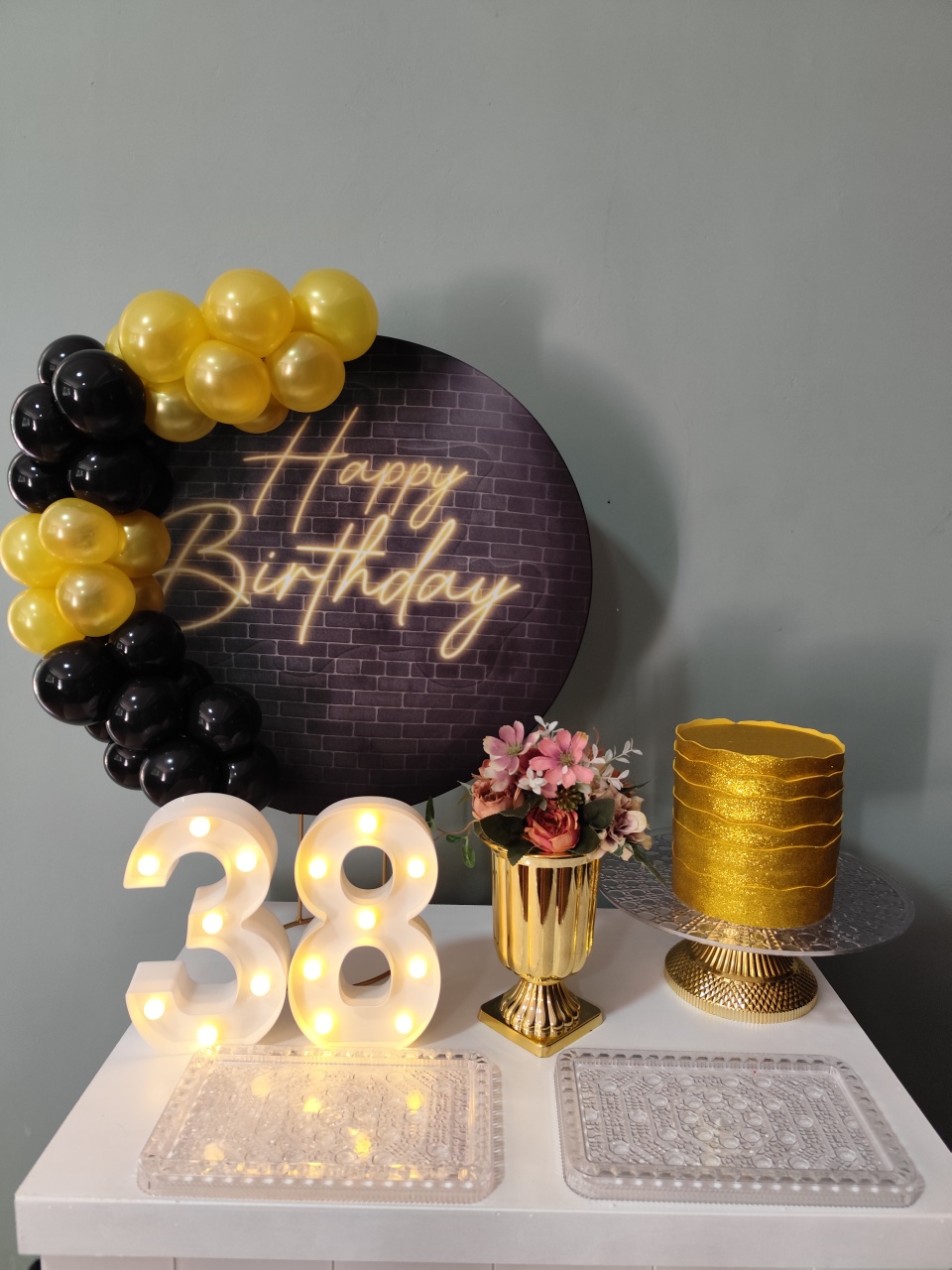 Mini Kit Happy Birthday Dourado - Raio de Sol