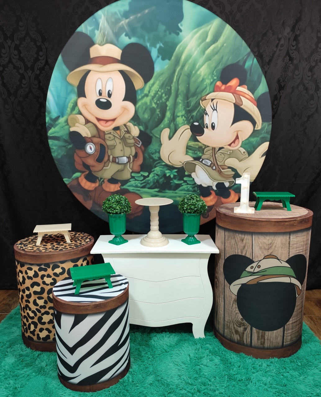 Mickey E Minnie Safari Médio - Raio de Sol