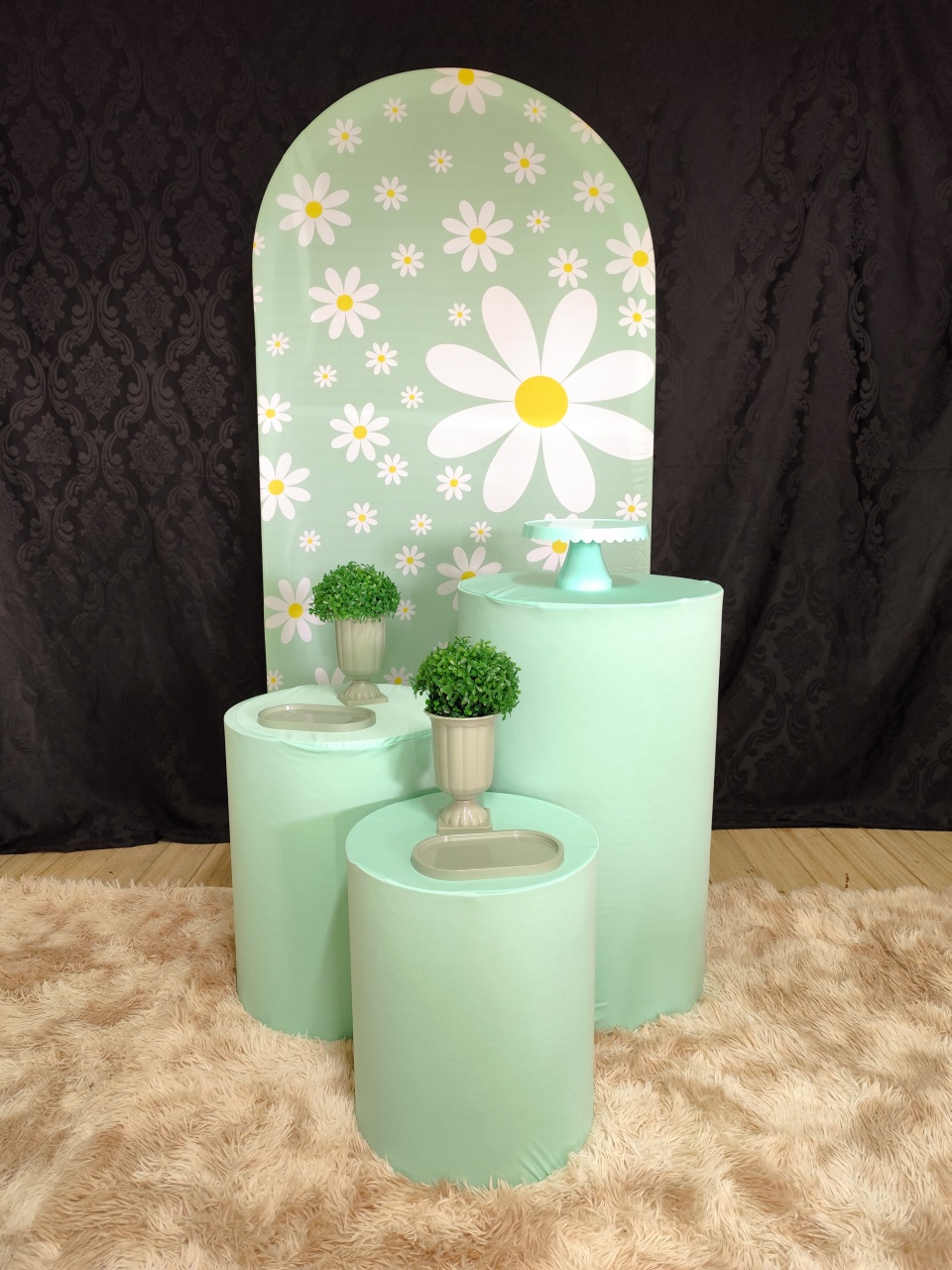 Kit Romano Básico Margaridas Verde - Raio de Sol