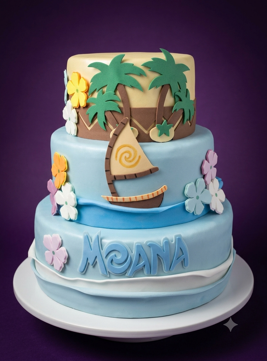 Bolo Fake Moana - Pegueemontedapam