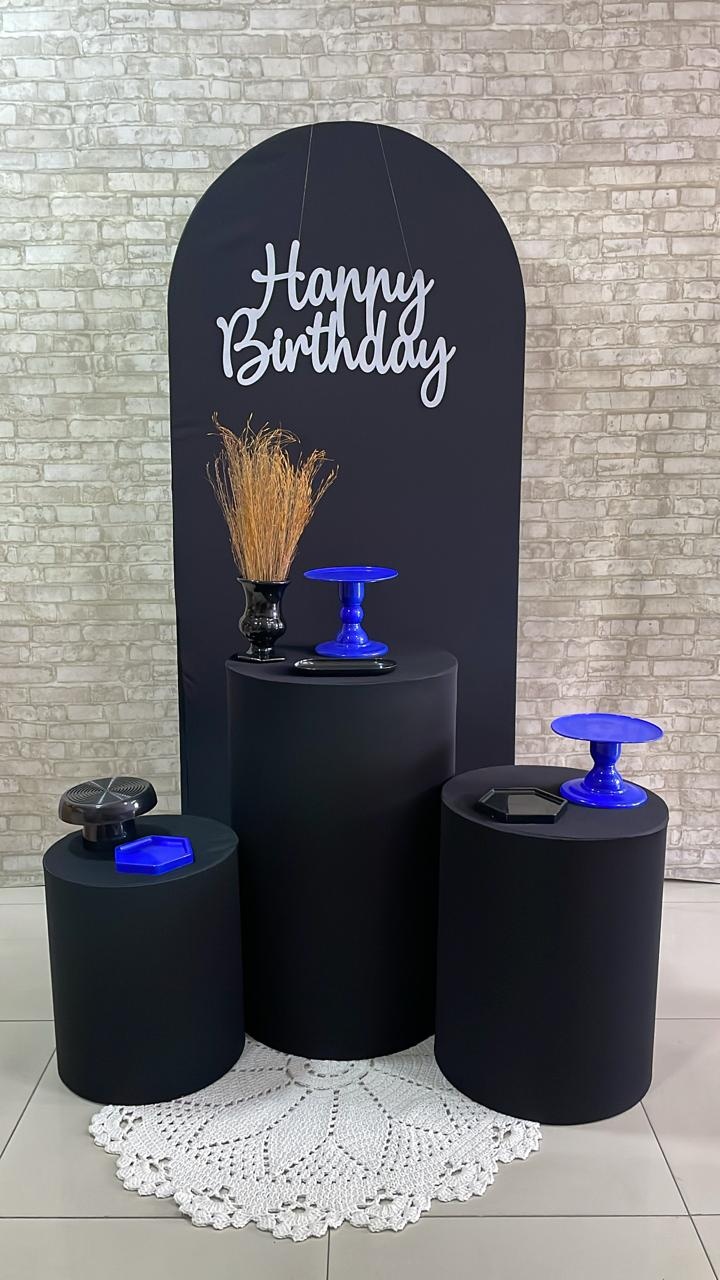 Kit Romano Preto Com Azul Mato Seco - Comemore com encanto