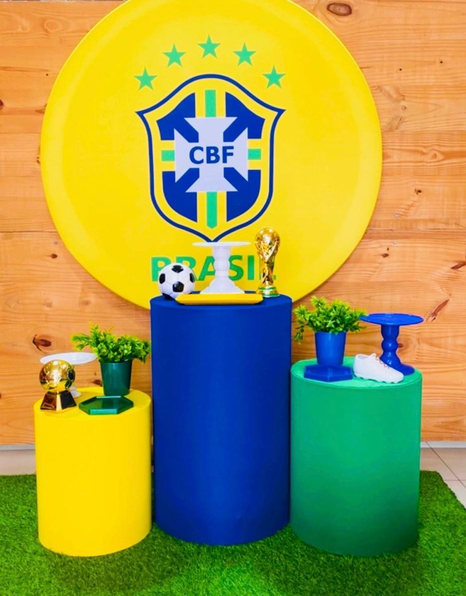 Kit Futebol B Rasil Liso 1 - Comemore com encanto