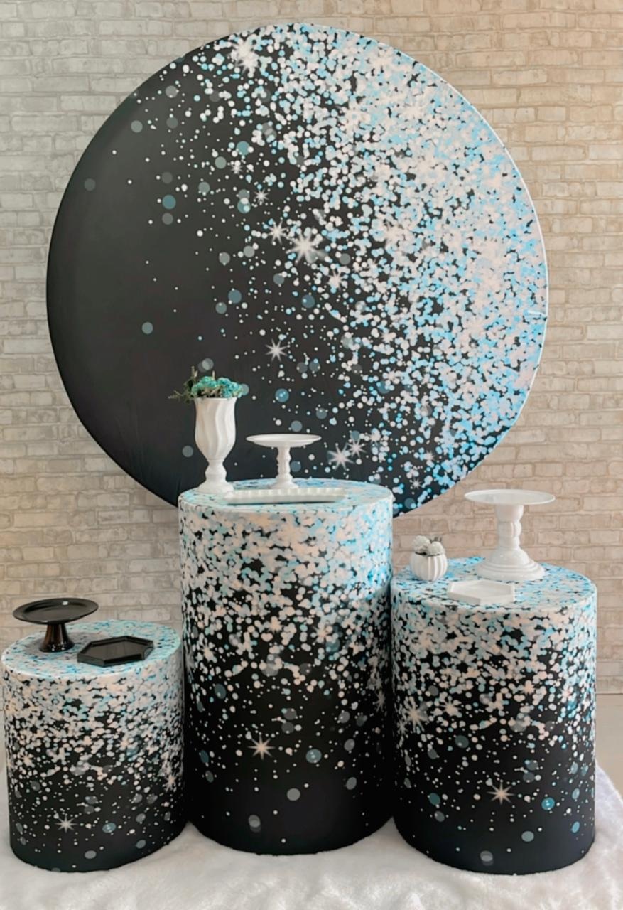 Kit Glitter Azul E Prerto 1 - Comemore com encanto