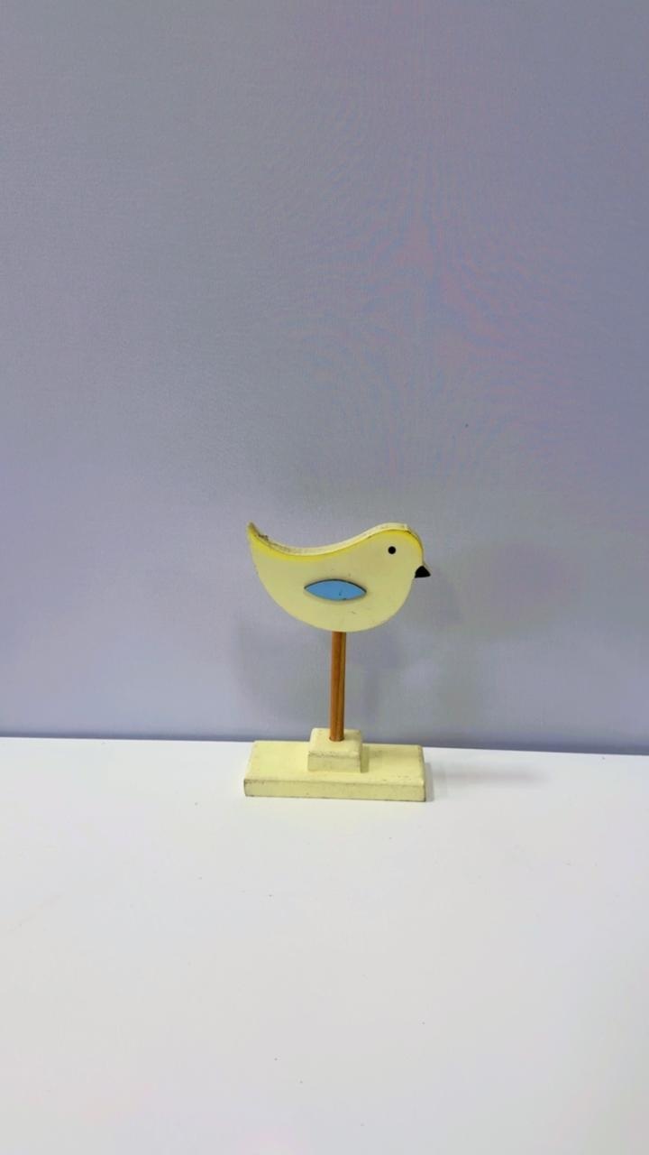 Passarinho Mdf Amarelinho - Comemore com encanto