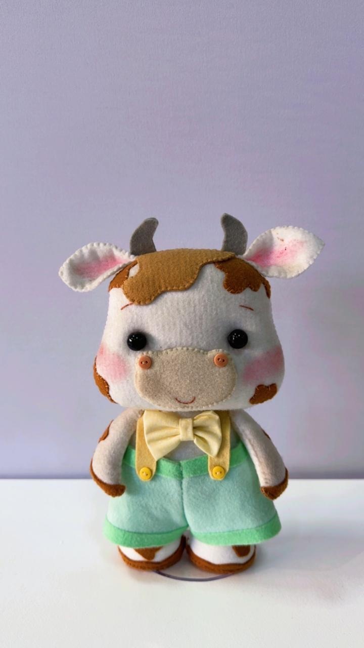 Boi Feltro Mini - Comemore com encanto