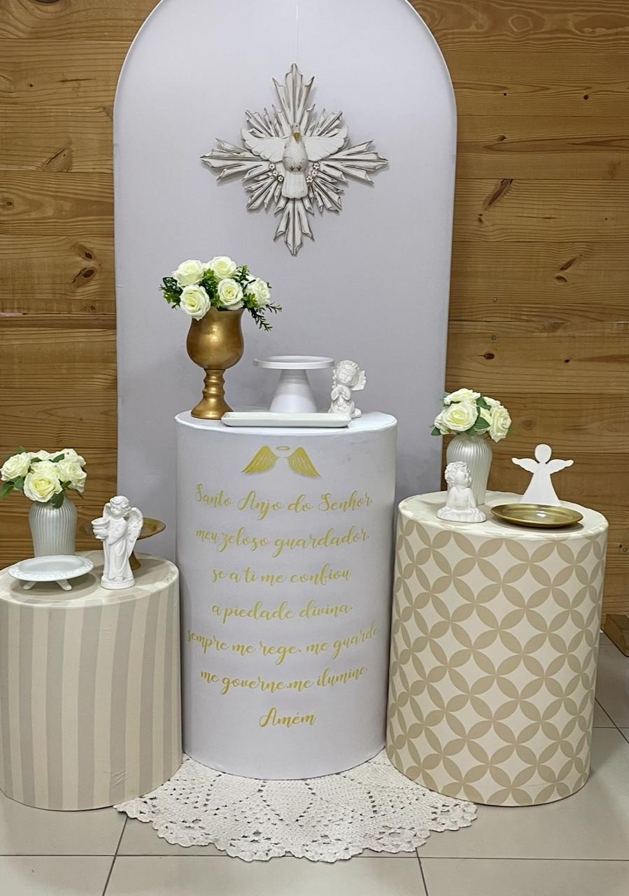 Kit Batizado Romano Com Espirito Santo - Comemore com encanto