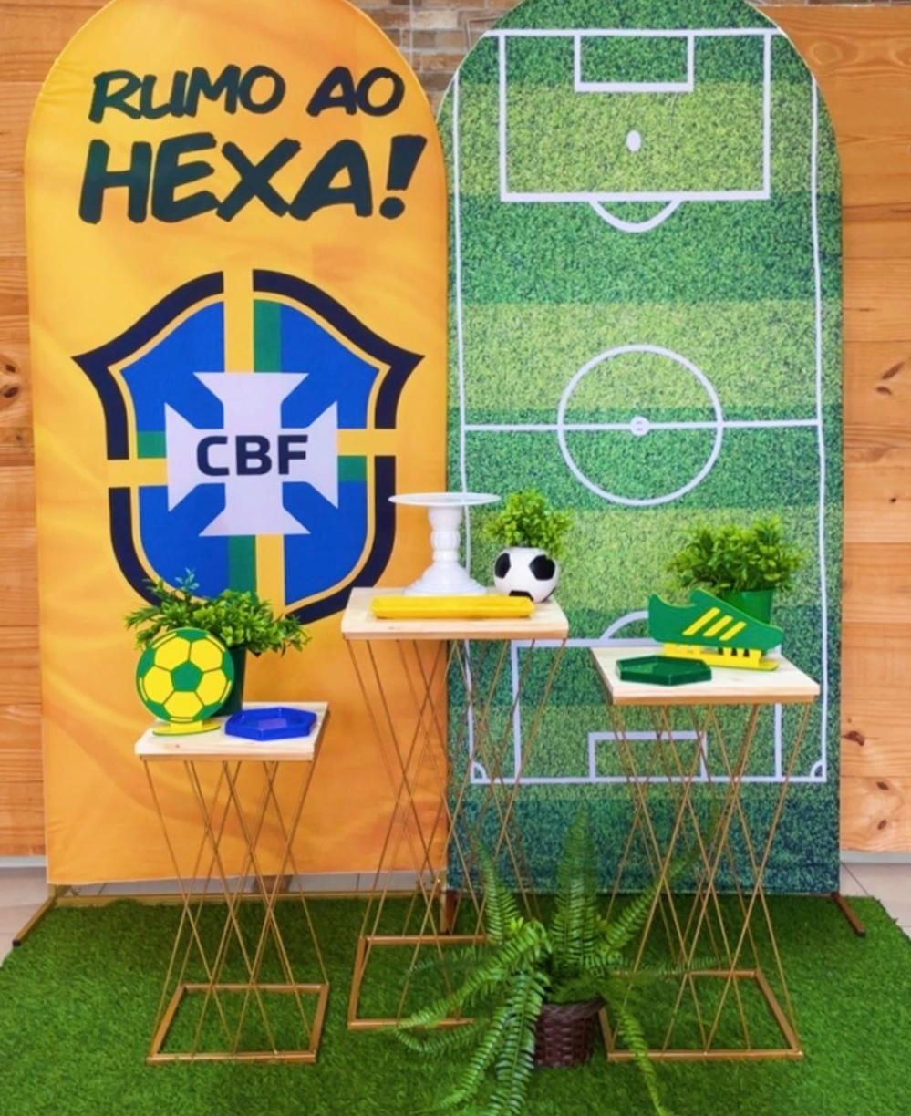 Kit Brasil Com Heva Mesas de Ferro - Comemore com encanto