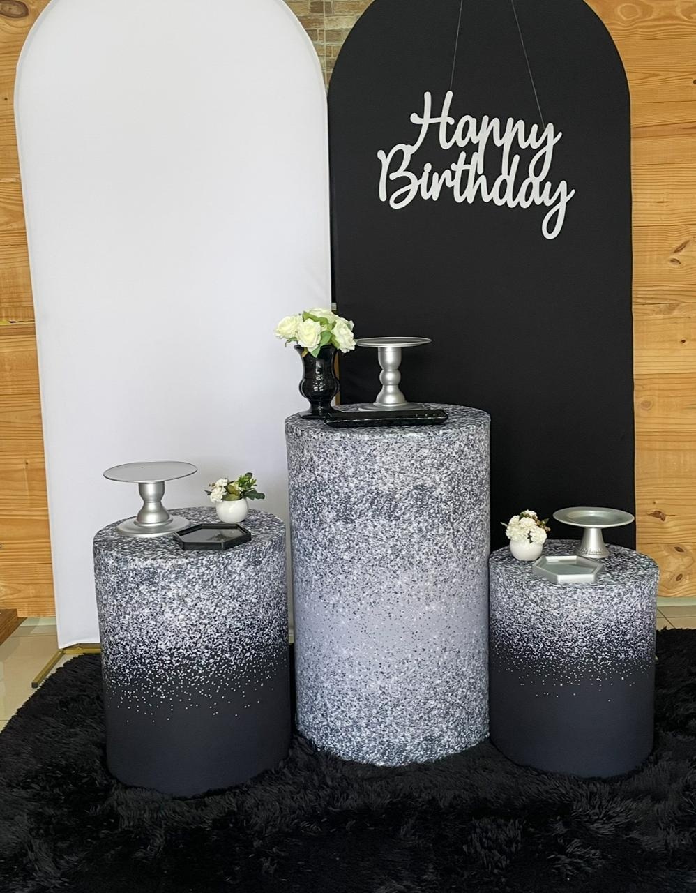 Kit Preto E Branco 2 Paineis - Comemore com encanto