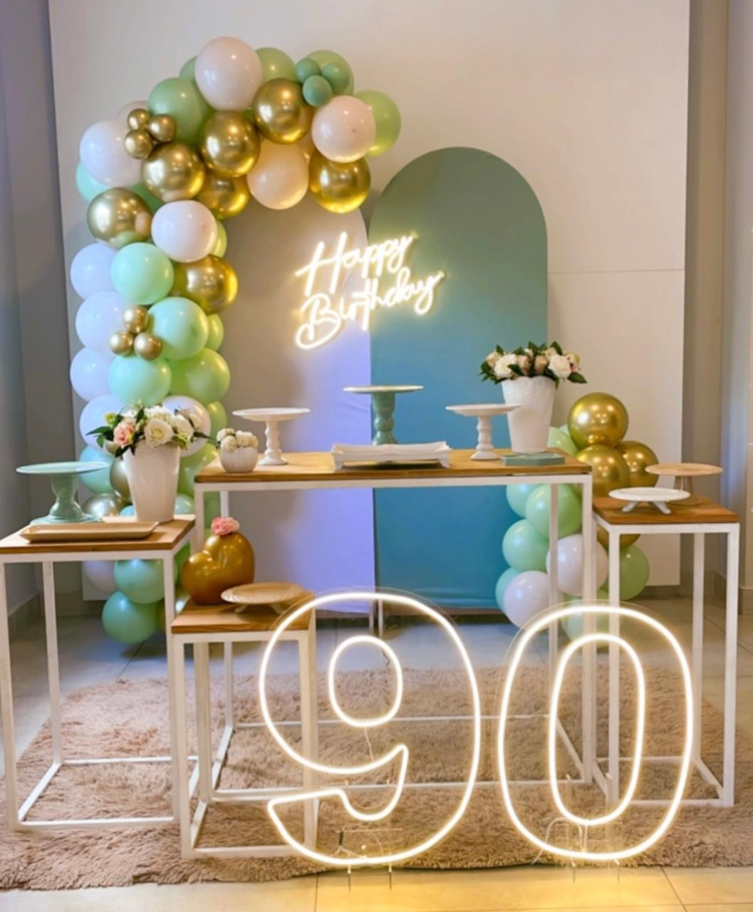 Kit Happy Verde Com Mesa de Ferro - Comemore com encanto