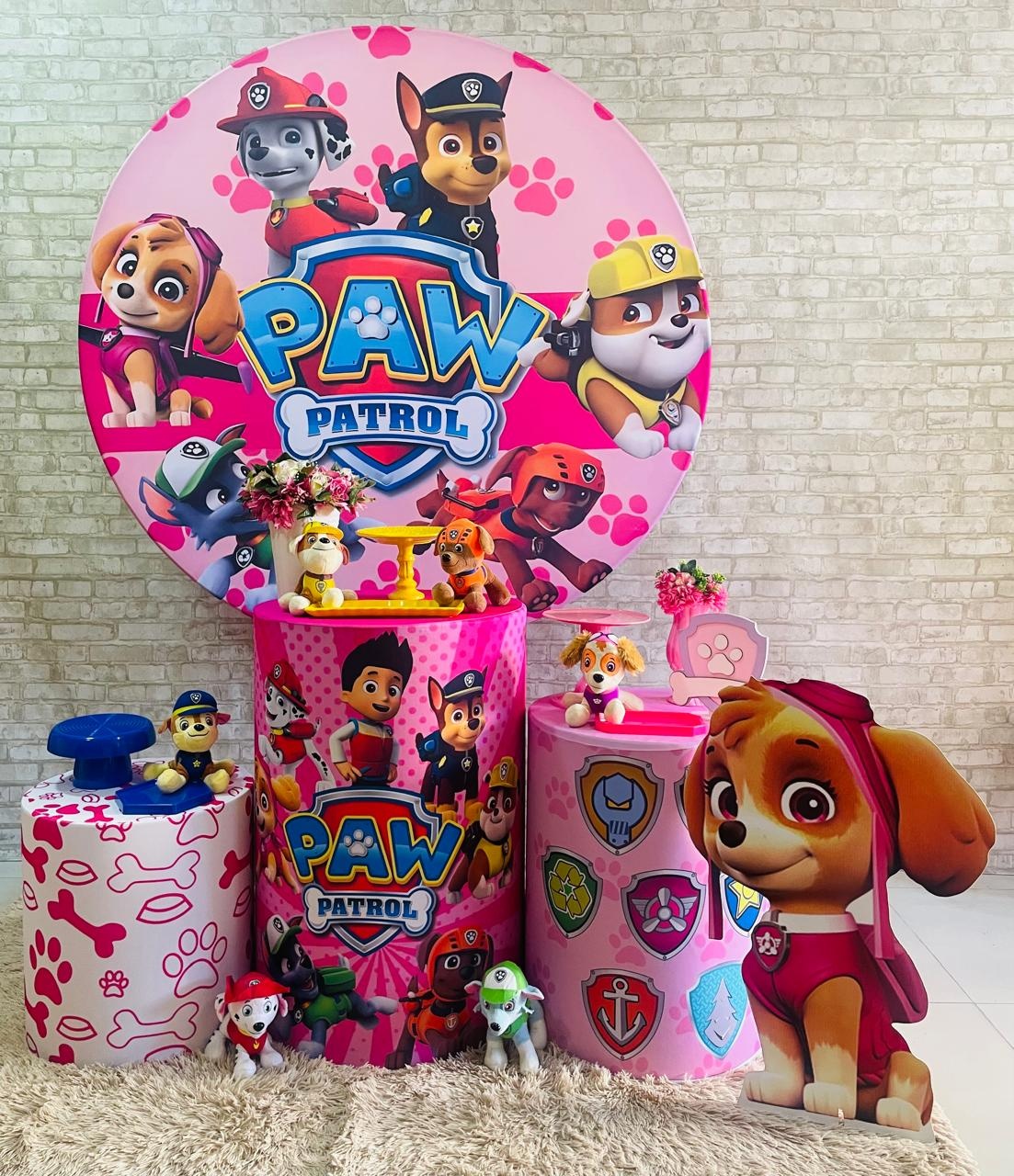 Kit Patrulha Canina Rosa 1 - Comemore com encanto