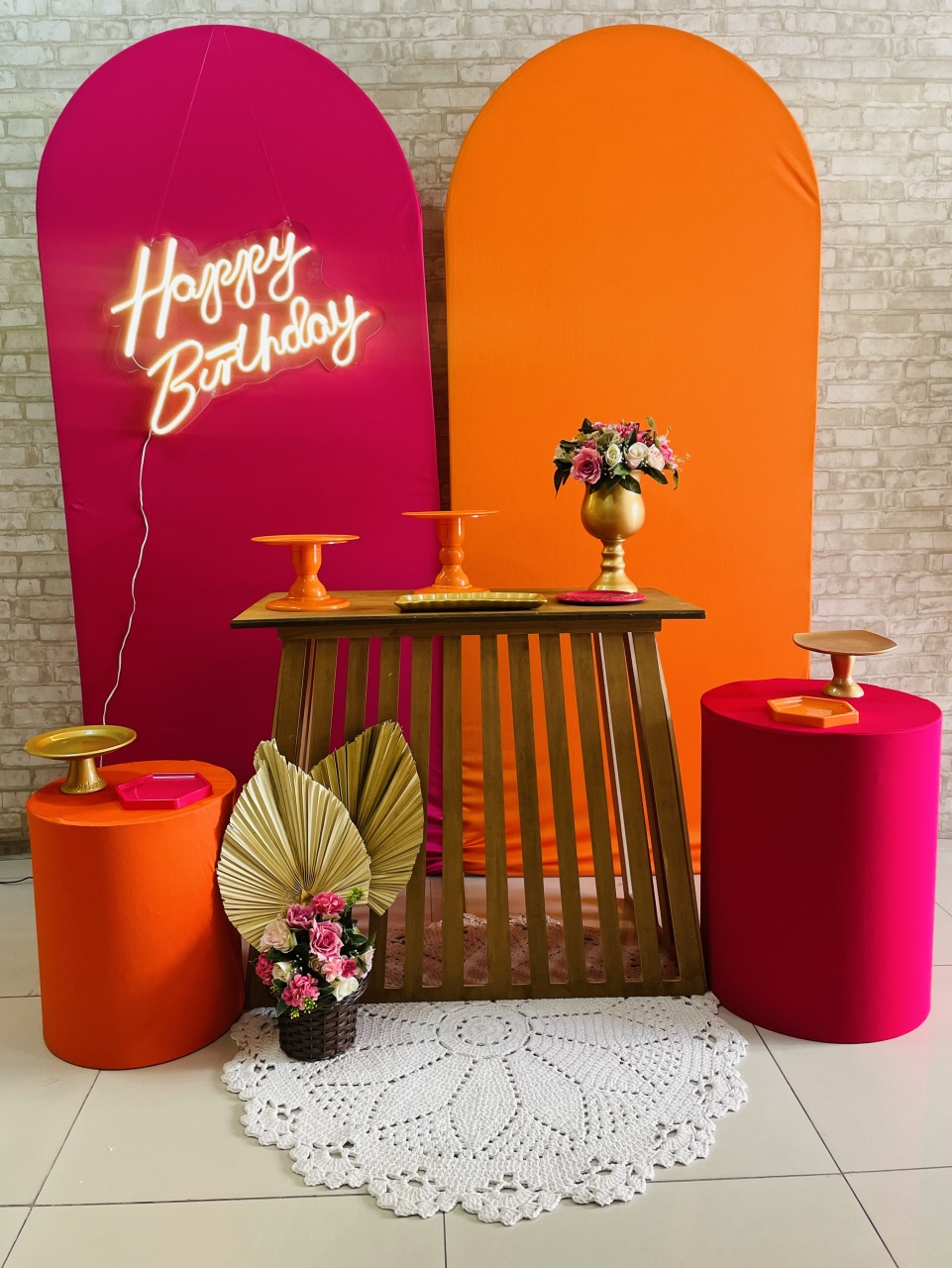 Kit Tropical Rústico Com Led  - Comemore com encanto