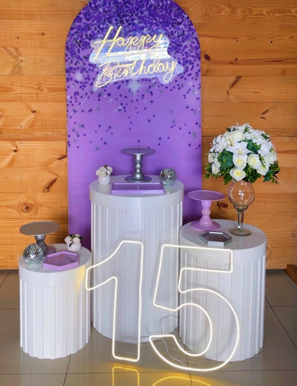 Kit Lilas 15 Anos Ripado - Comemore com encanto