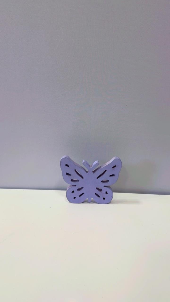 Mini Borboleta Lilas Mdf - Comemore com encanto