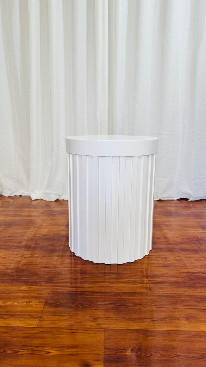 Cilindro Ripado Branco M - Comemore com encanto