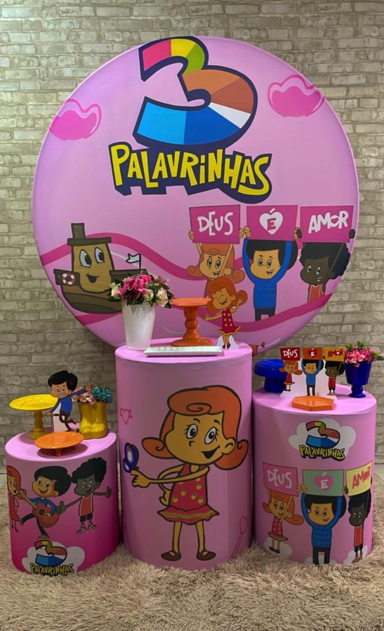 Kit Tres Palavrinhas Rosa - Comemore com encanto