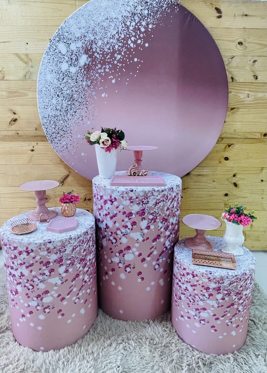 Kit Rosa E Prata - Comemore com encanto