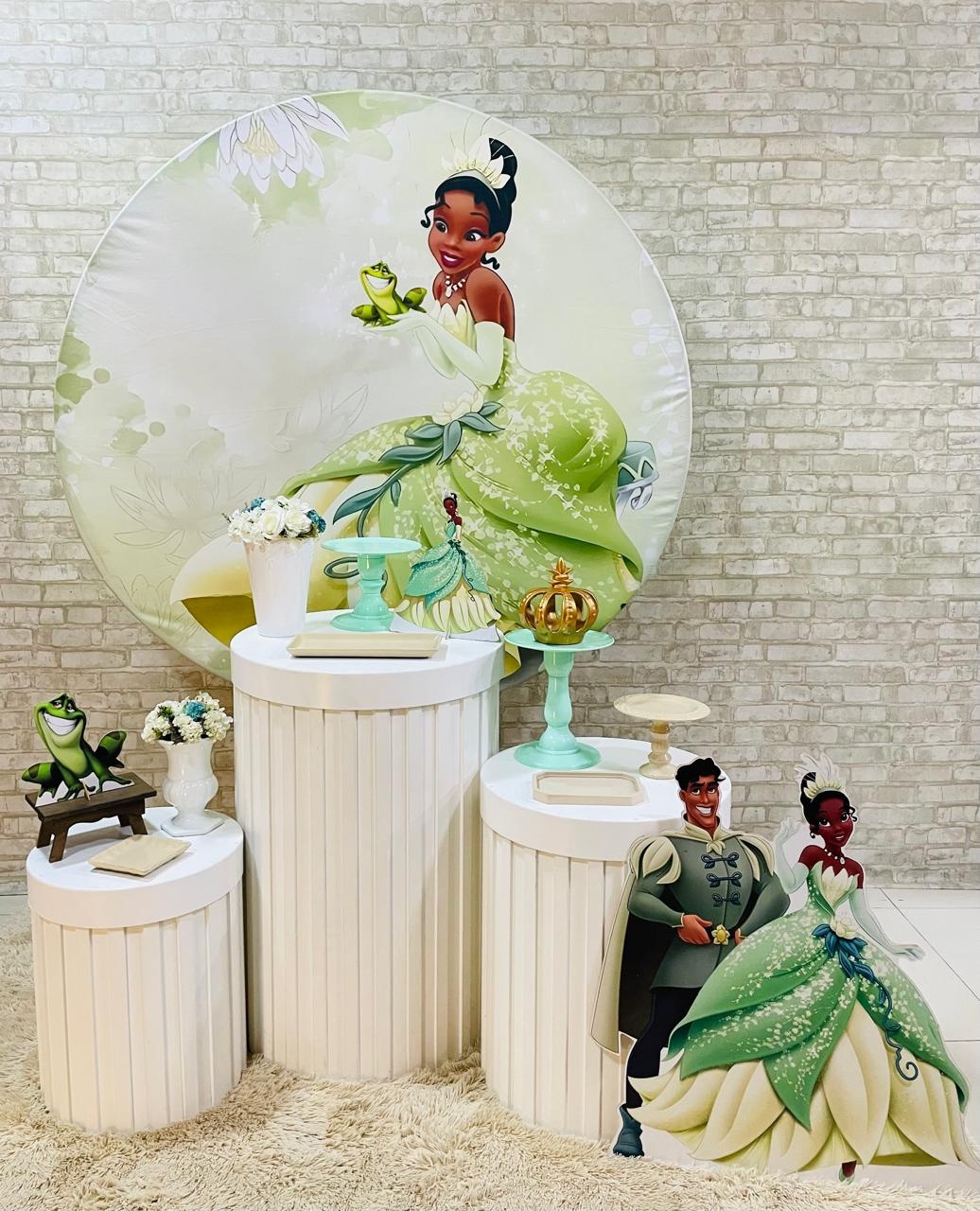 Kit Princesa Tiana Com Cilindro Ripado - Comemore com encanto