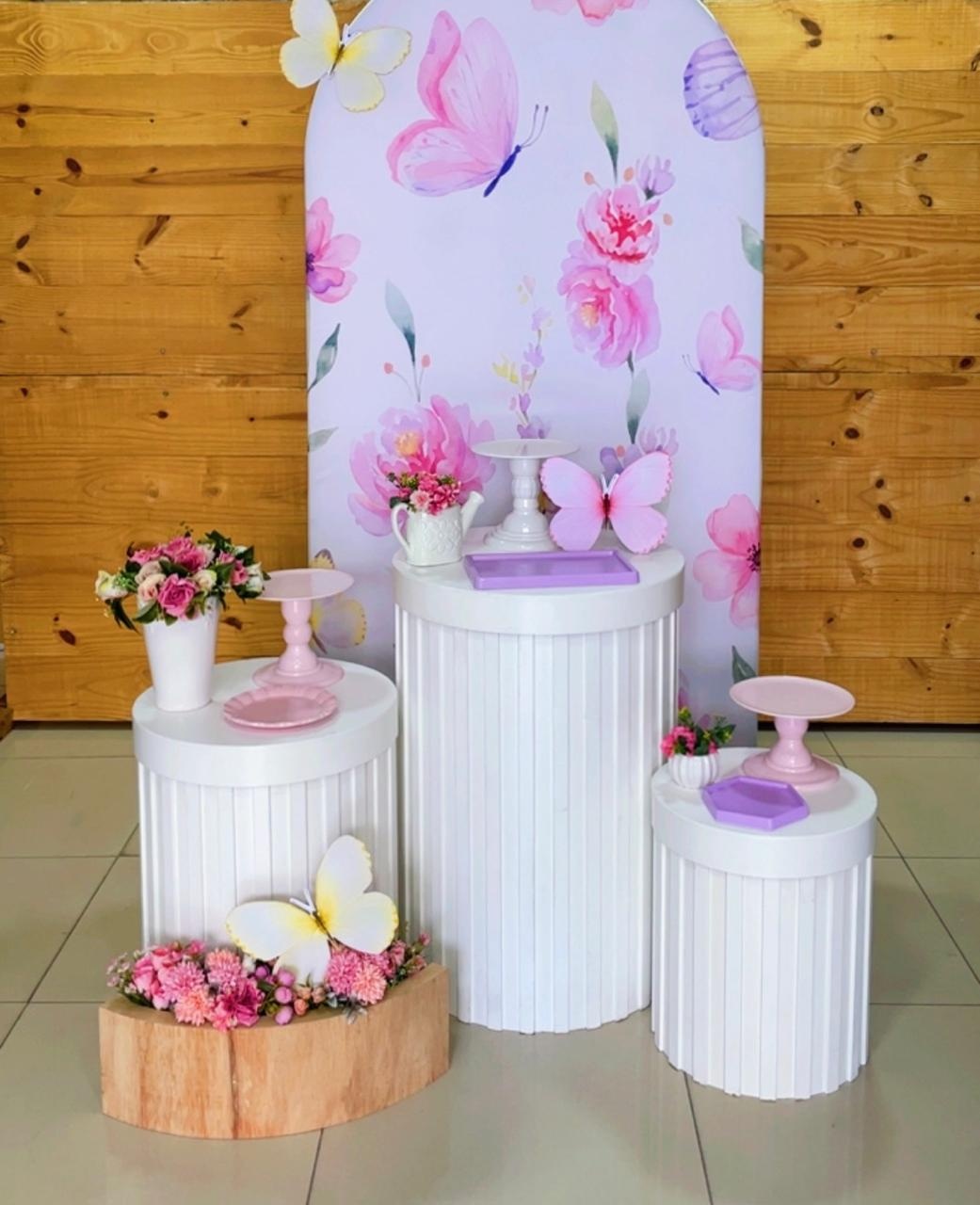 Jardim Encanta Com Cilindro Ripado - Comemore com encanto