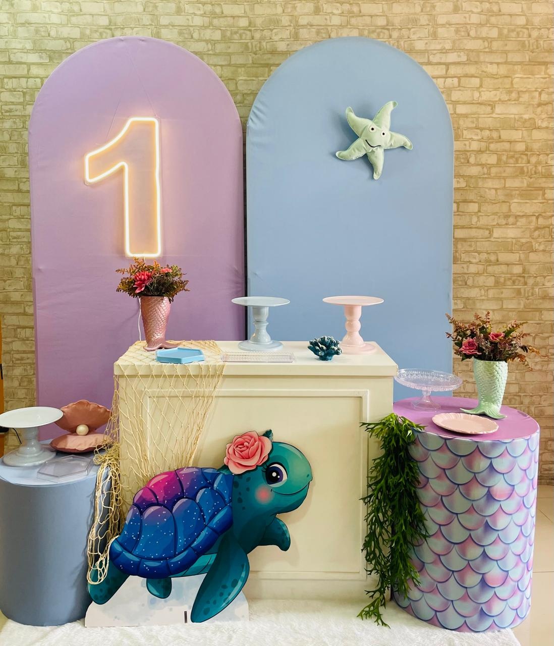 Kit Fundo Do Mar Liso 3 - Comemore com encanto