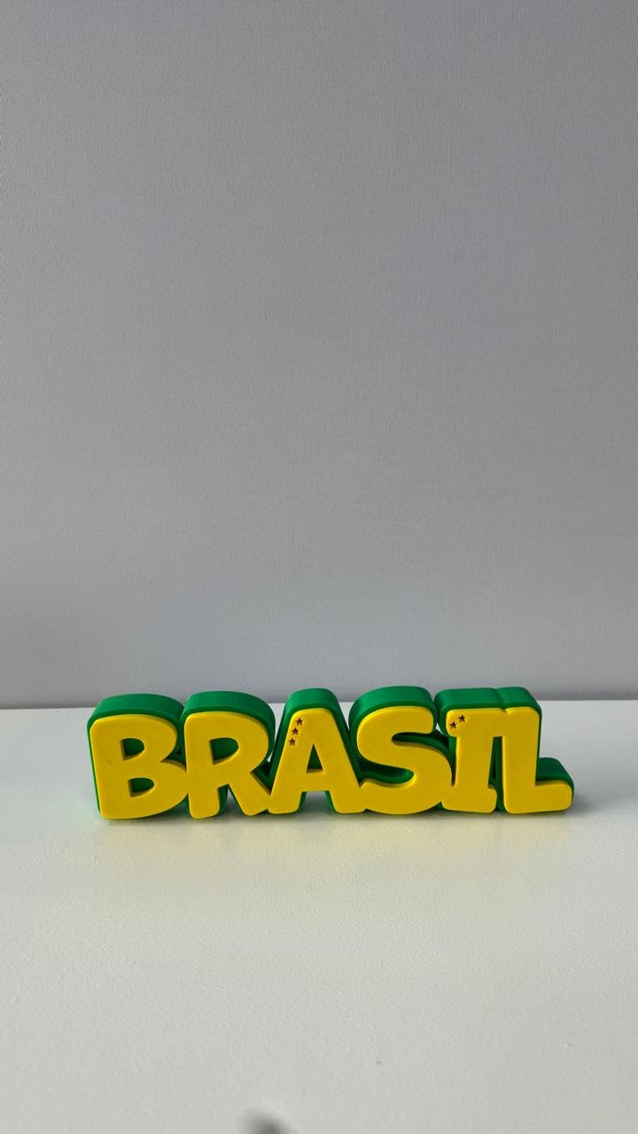 Brasil de Plástico Verde E Amarelo 6 Cm ( Altura) 25 Cm ( Largura) - Comemore com encanto