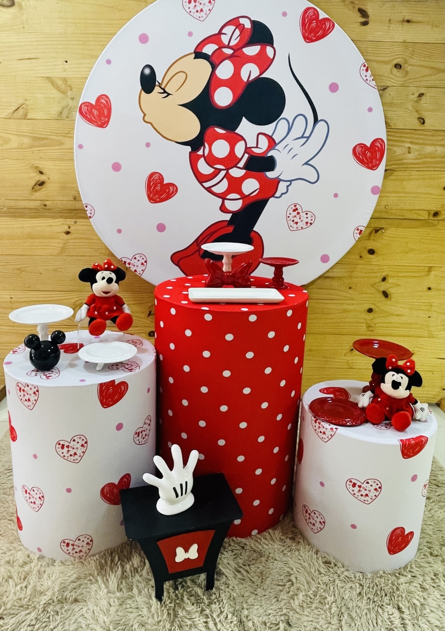 Minnie Branco Com Vermelho 1 - Comemore com encanto