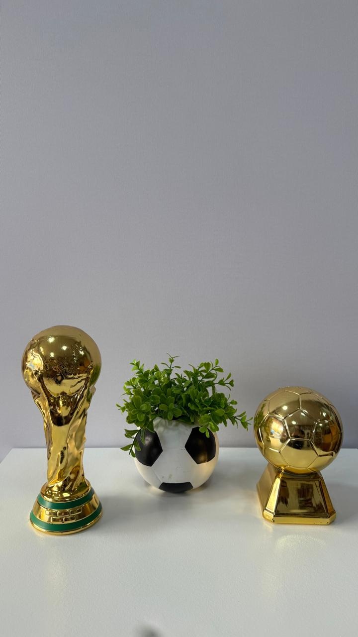 Troféu Mini E Troféu Grande, Bola Média - Comemore com encanto