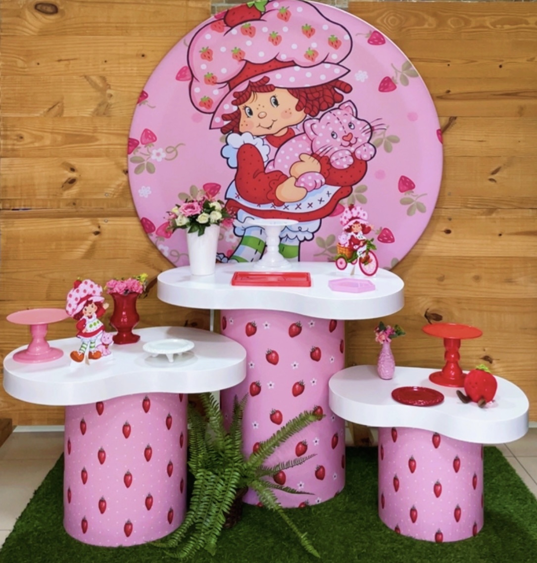 Kit Moranguinho Com Tampo - Comemore com encanto