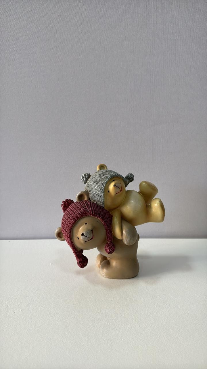 Urso Dubla Co M Toca 14 Cm ( Altura) - Comemore com encanto