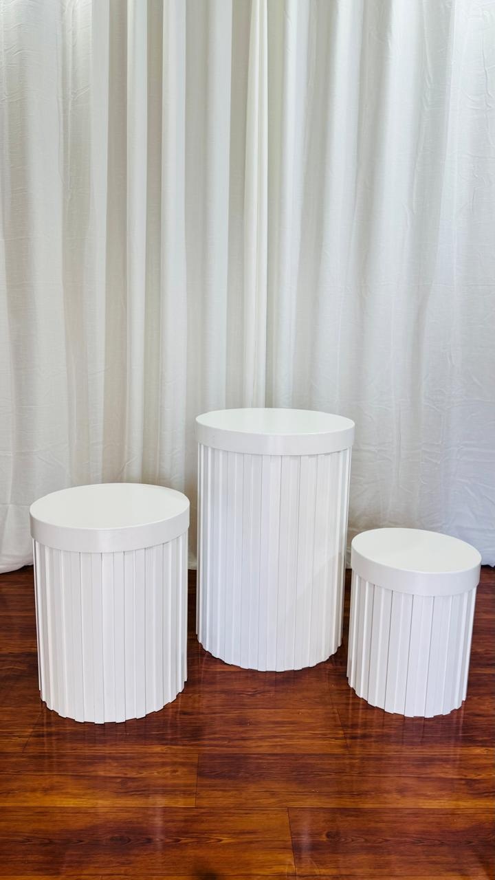 Kits Cilindro Ripado Branco - Comemore com encanto