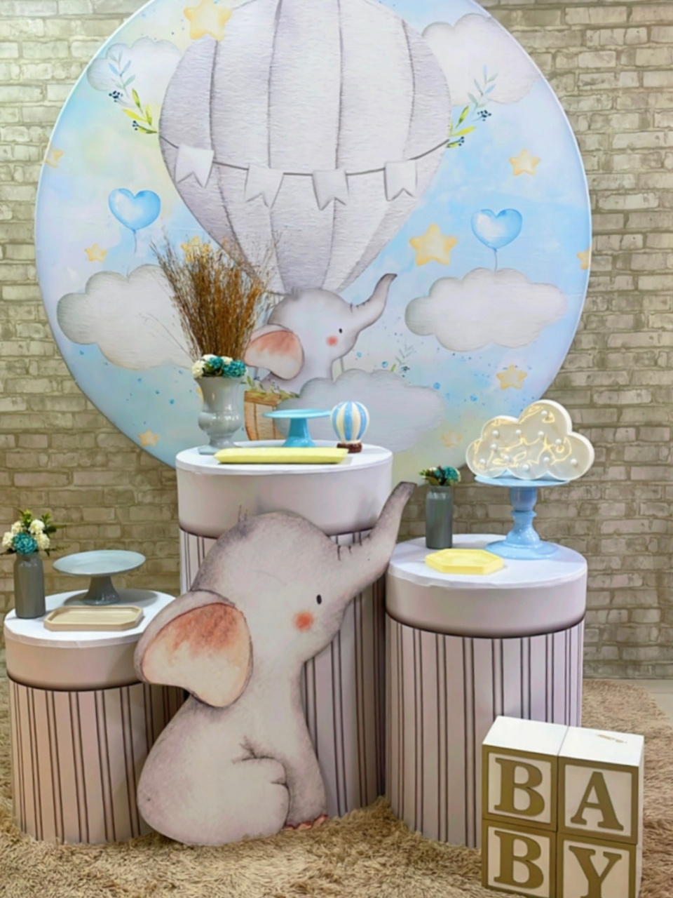 Kit Chá de Bebê Elefante - Comemore com encanto