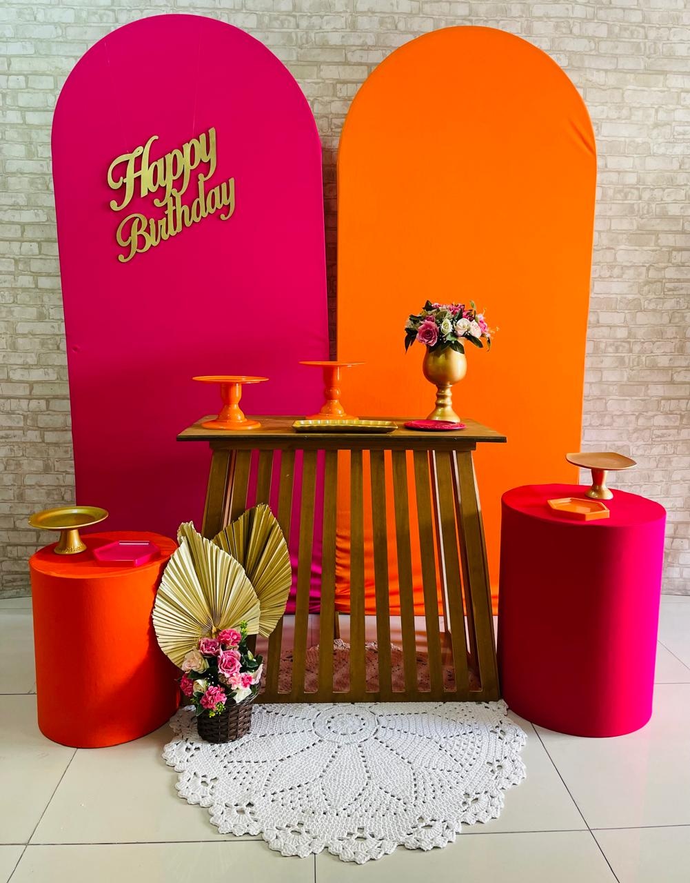 Kit Laranja Com Pink Rustico - Comemore com encanto