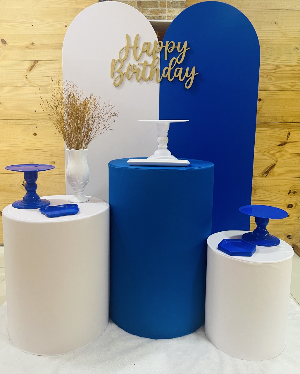Kit Romano Azul Branco - Comemore com encanto