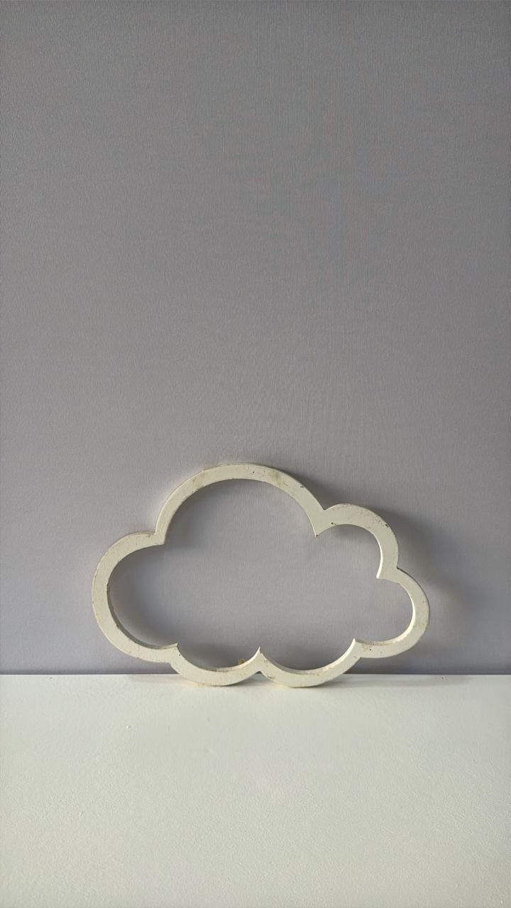 Molde de Nuvem Branca 20 Cm ( Altura ) 30 Cm ( Largura) - Comemore com encanto