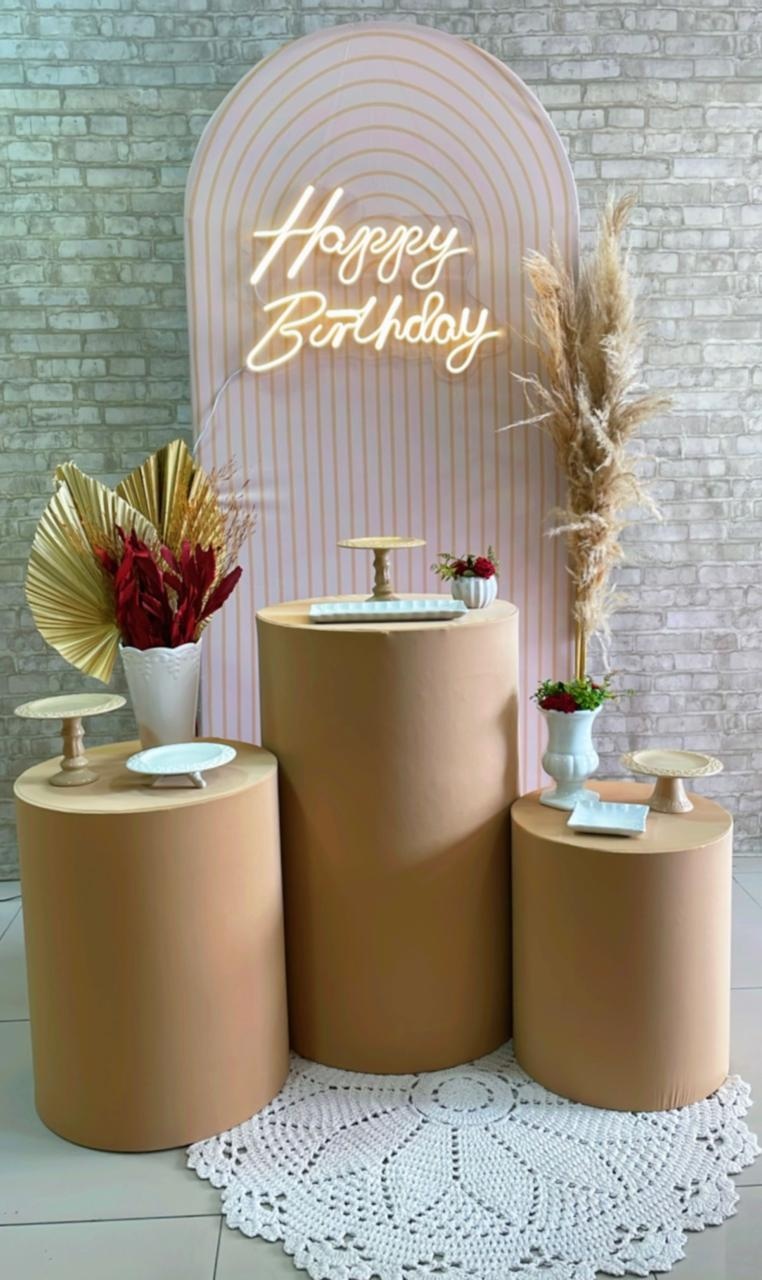 Kit Romano Bege Happy 1 - Comemore com encanto